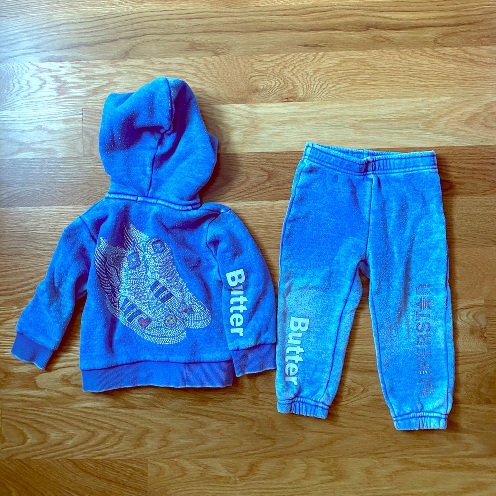Butter sweatpants and sweatshirt